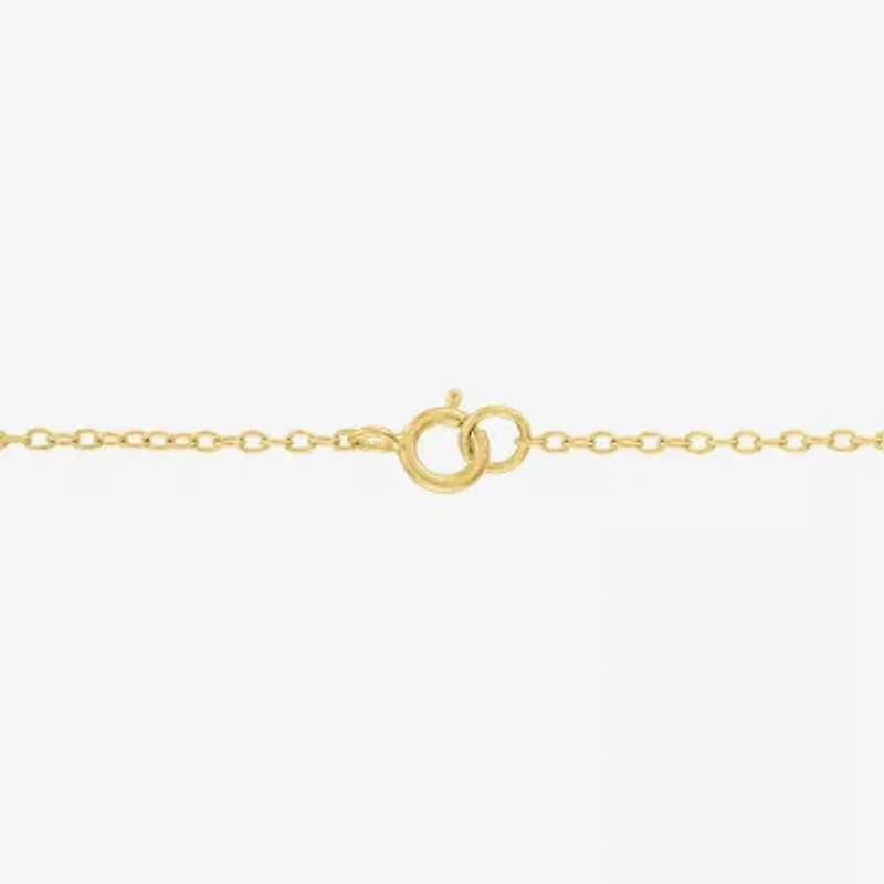 Lab Created Gemstone 14K Gold Over Silver 18 Inch Station Necklace