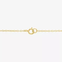 Lab Created Gemstone 14K Gold Over Silver 18 Inch Station Necklace