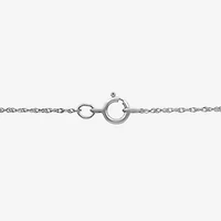 Womens Diamond Accent Natural Black Diamond Sterling Silver 18 Inch Pendant Necklace