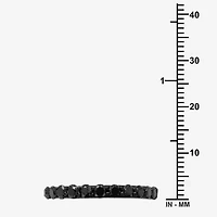 Womens CT. T.W. Natural Black Diamond Sterling Silver Round Band