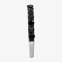 Womens CT. T.W. Natural Black Diamond Sterling Silver Round Band