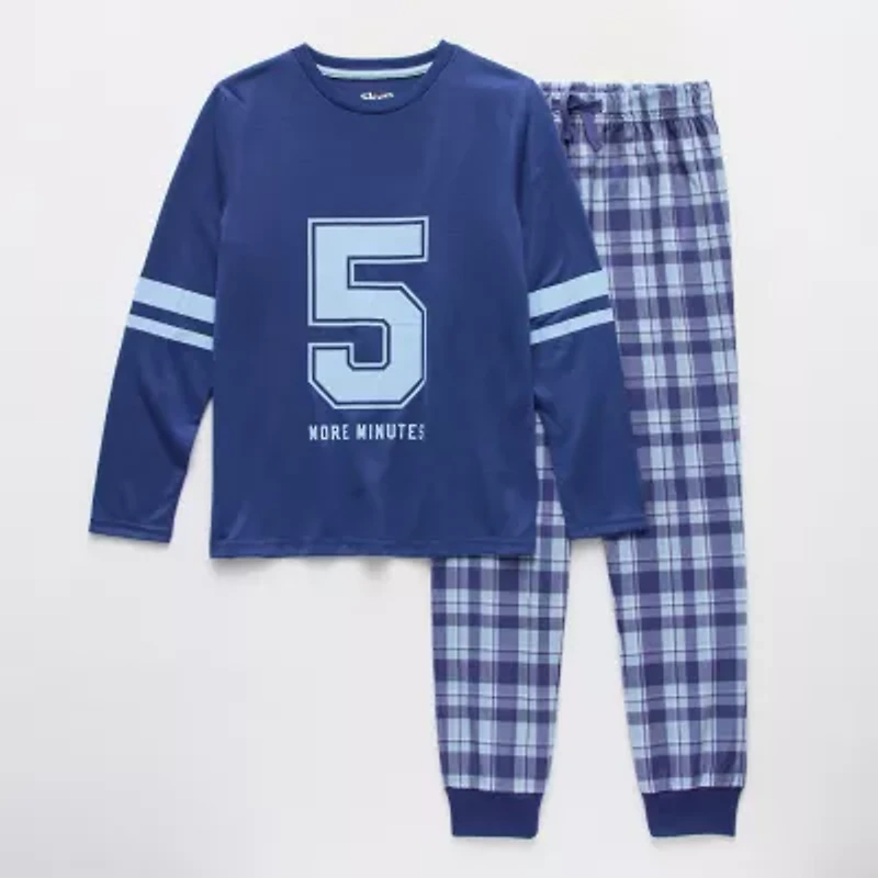 Sleep On It Little & Big Kid Boys Crew Neck Long Sleeve 2-pc. Pajama Sets