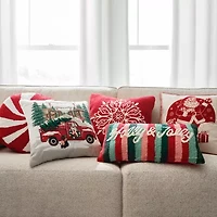 North Pole Trading Co. Snowflake Square Throw Pillow