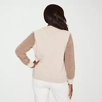 Alfred Dunner Vienna Womens Cowl Neck Long Sleeve Pullover Sweater