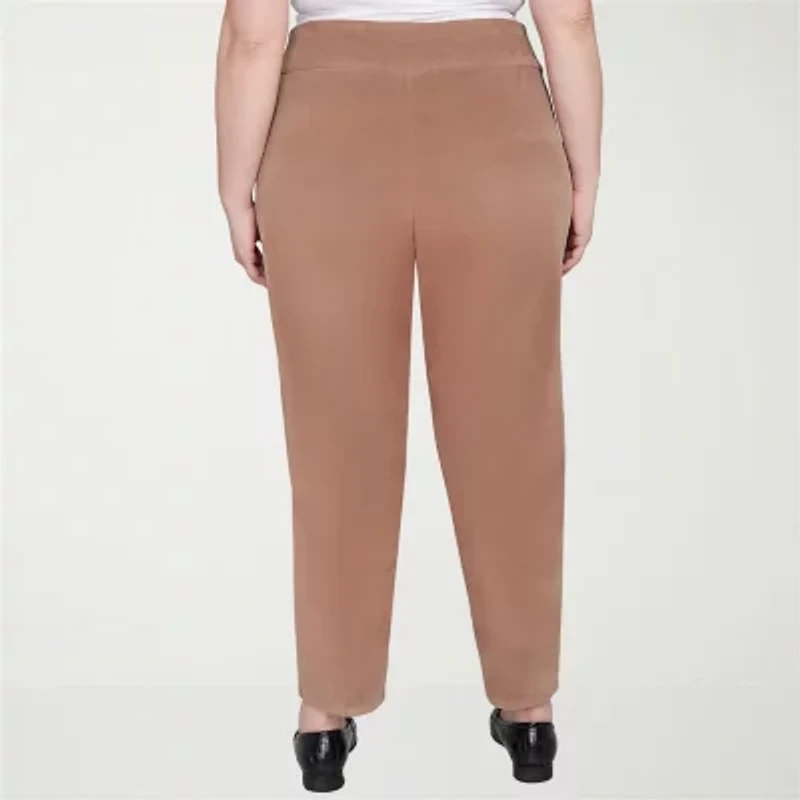 Alfred Dunner Vienna Womens Plus Short Mid Rise Straight Corduroy Pant