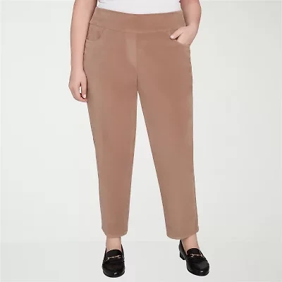 Alfred Dunner Vienna Womens Plus Short Mid Rise Straight Corduroy Pant