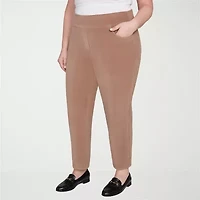 Alfred Dunner Vienna Womens Plus Short Mid Rise Straight Corduroy Pant