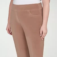 Alfred Dunner Vienna Womens Plus Short Mid Rise Straight Corduroy Pant