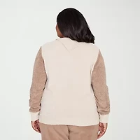 Alfred Dunner Plus Vienna Womens Cowl Neck Long Sleeve Pullover Sweater