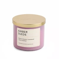 Distant Lands Amber Suede 3-Wick Scented Jar Candle