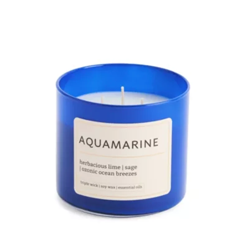 Distant Lands Aquamarine 3-Wick Scented Jar Candle