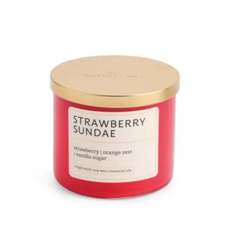 Distant Lands Strawberry Sundae 3-Wick Scented Jar Candle