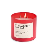 Distant Lands Strawberry Sundae 3-Wick Scented Jar Candle