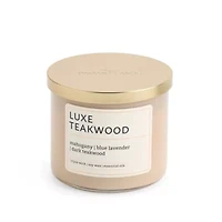 Distant Lands Luxe Teakwood 3-Wick Scented Jar Candle