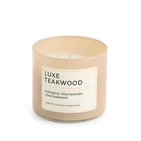 Distant Lands Luxe Teakwood 3-Wick Scented Jar Candle