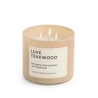 Distant Lands Luxe Teakwood 3-Wick Scented Jar Candle
