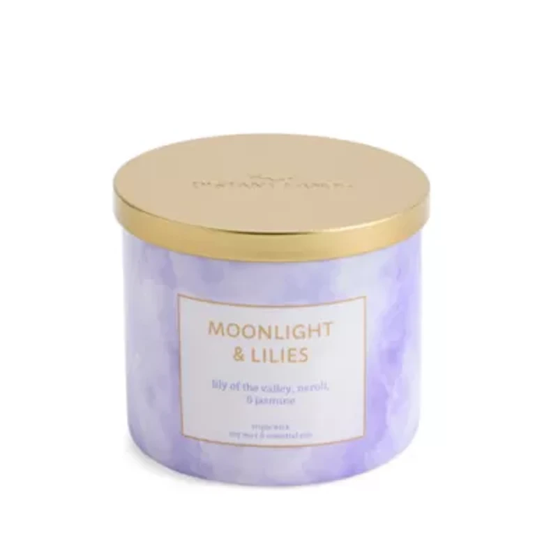 Distant Lands Moonlight & Lilies 3-Wick Scented Jar Candle