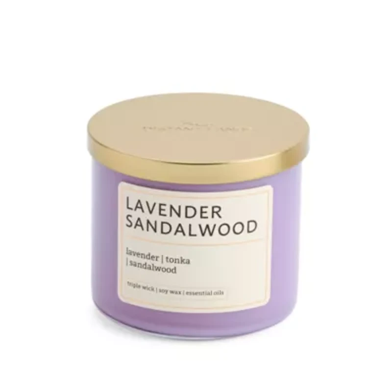 Distant Lands Lavender Sandalwood 3-Wick Scented Jar Candle