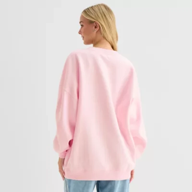 Nicelist Womens Juniors Crew Neck Long Sleeve Sweatshirt