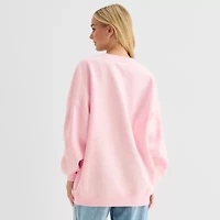 Nicelist Womens Juniors Crew Neck Long Sleeve Sweatshirt