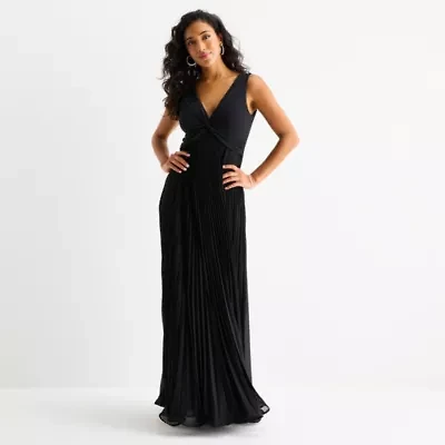 Melonie T Womens Sleeveless Evening Gown