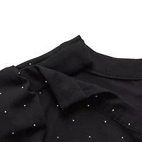 Liz Claiborne Womens Easy-on + Easy-off Round Neck Short Sleeve Adaptive Blouse
