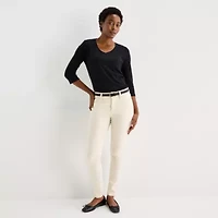 St. John's Bay Womens V Neck 3/4 Sleeve T-Shirt