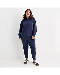 Stylus Womens Plus Funnel Neck Long Sleeve Sweatshirt