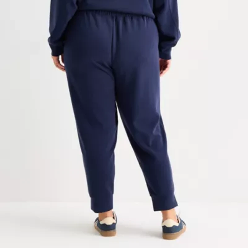Stylus Womens Plus Cuffed Mid Rise Jogger Pant