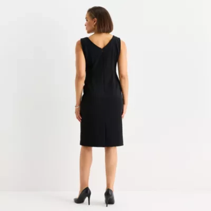 Maya Brooke Womens Plaid Jacket Dress