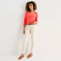 St. John's Bay Womens Tall V Neck 3/4 Sleeve T-Shirt