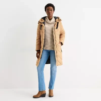 St. John's Bay Womens Heavyweight Puffer Jacket