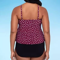 Trimshaper Womens Dots Tankini Swimsuit Top