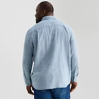 mutual weave Mens Long Sleeve Classic Fit Big and Tall Button-Down Shirt