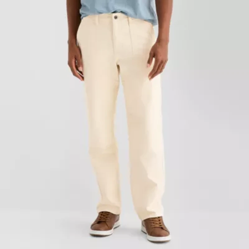 mutual weave Painter Mens Regular Fit Flat Front Pant