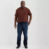 Shaquille O'Neal XLG Ribbed Dropneedle Mens Crew Neck Short Sleeve Big and Tall T-Shirt