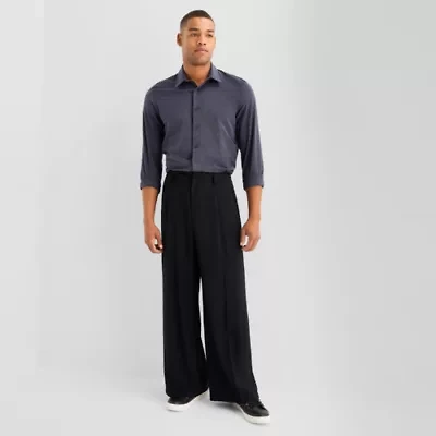Stylus At Ease Wide Leg\N Mens Pleated Pant