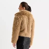 Forever 21 Womens Juniors Faux Fur Midweight Bomber Coat
