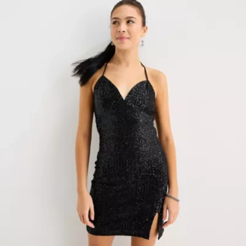 Forever 21 Womens Juniors Sleeveless Sequin Bodycon Dress