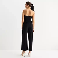 Forever 21 Womens Sweetheart Neck Sleeveless Juniors Jumpsuit