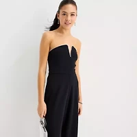 Forever 21 Womens Sweetheart Neck Sleeveless Juniors Jumpsuit