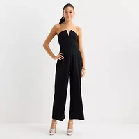 Forever 21 Womens Sweetheart Neck Sleeveless Juniors Jumpsuit