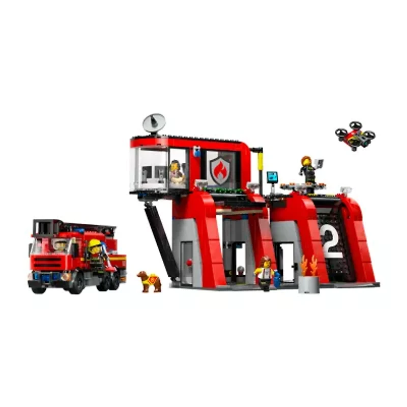 LEGO® City Fire Station Building Blocks 843-pc.