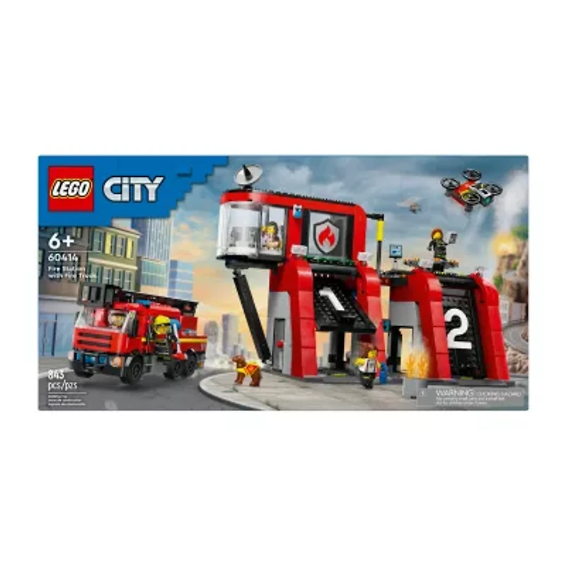 LEGO® City Fire Station Building Blocks 843-pc.