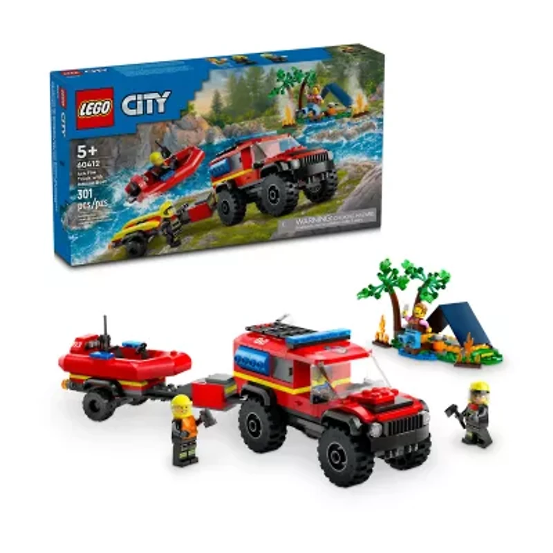 LEGO® City 4x4 Fire Truck Building Blocks 301-pc.