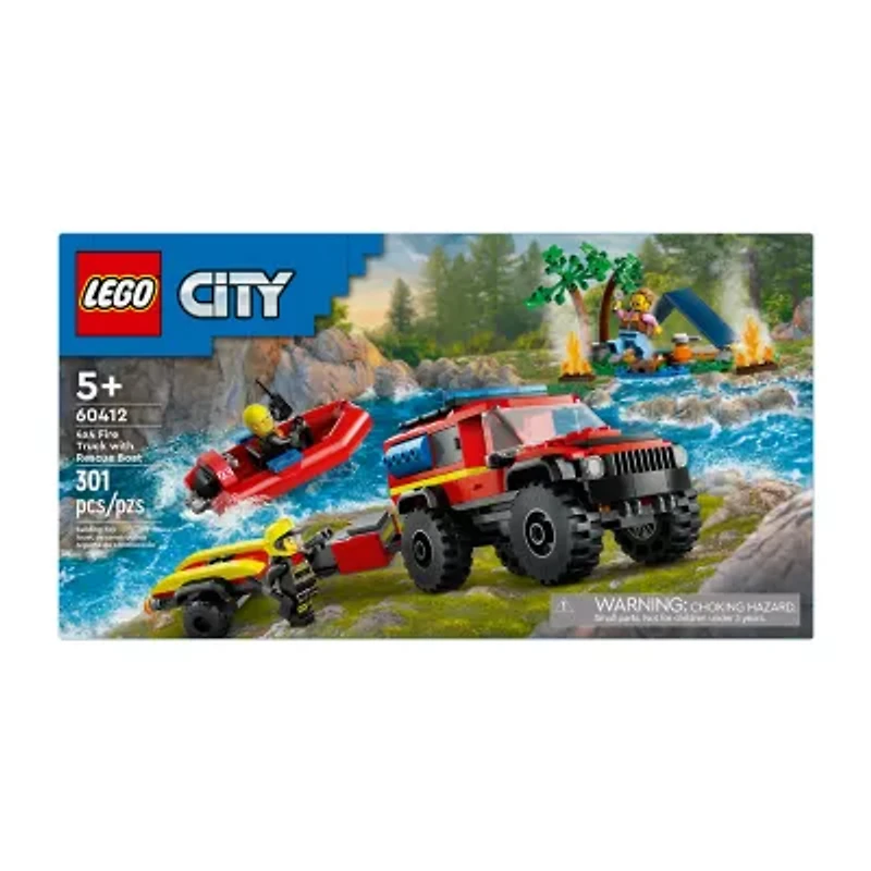 LEGO® City 4x4 Fire Truck Building Blocks 301-pc.