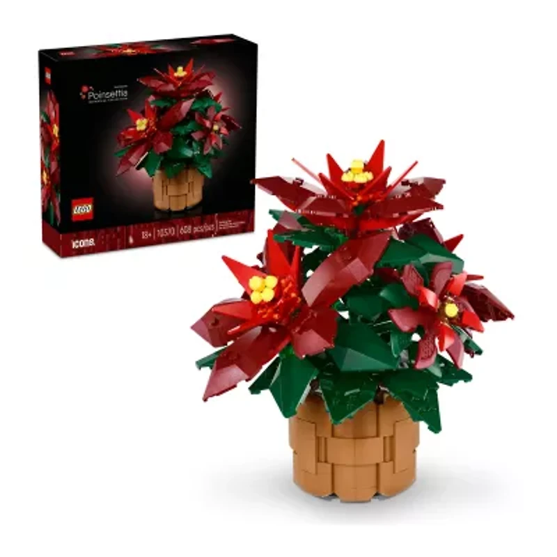 LEGO® Botanicals Poinsettia 10370 Building Blocks 608-pc.