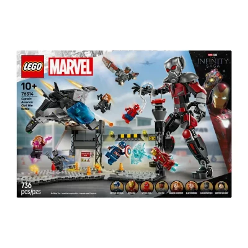 LEGO® Marvel Captain America 76314 Building Blocks 736-pc.