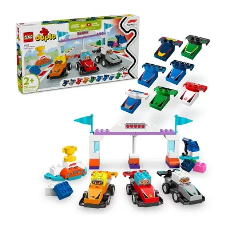 LEGO® DUPLO® F1 Team Race Car Building Blocks 70-pc.