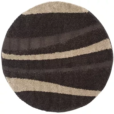 Safavieh Shag Collection Kimmee Abstract Round Area Rug